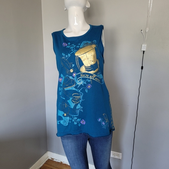 Disney Tops - Disney Alice in Wonderland Flyaway Back Trapeze Tank, VGUC, Size XL